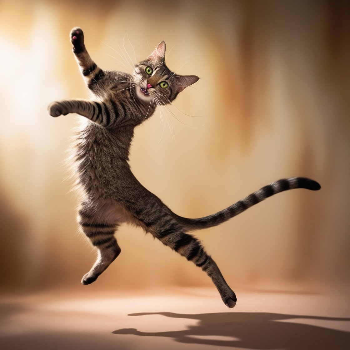 The Dancing Cat: A Whiskered Wonder on Its Feet